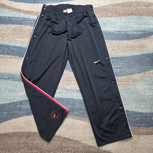 Nike Vintage Snap Button Basketball Pants Black Red White Men’s XL